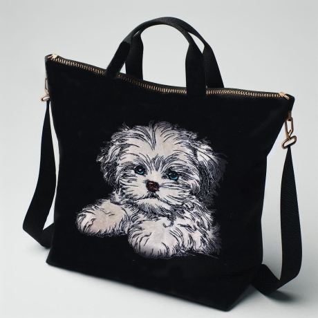 NEU Stickdatei Applikation Shih Tzu Lesley