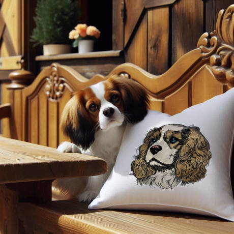 NEU Stickdatei Applikation King Charles Agatha Lunachild