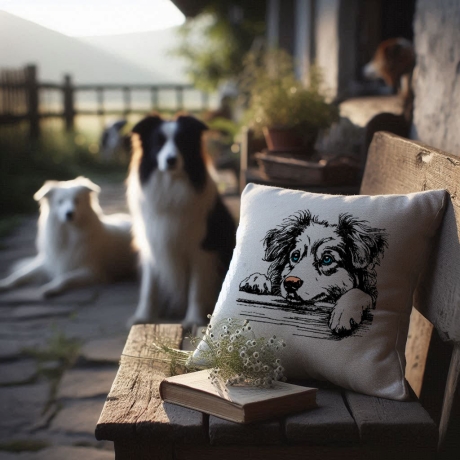 NEU Stickdatei Australian Shepherd Bruno Hund