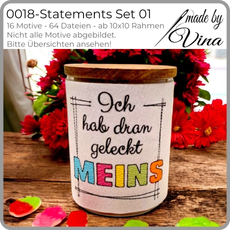 0018 – Statements Set 01 – ab 10x10 cm - frech & humorvoll