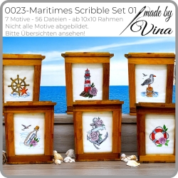 0023- Maritimes Scribbel Set 01 – ab 10x10 Rahmen  0023- Maritimes Scribbel Set 01 – ab 10x10 Rahmen