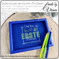 0026 – Schule Set 02 – ab 10x10 cm - inkl. ITH 0026 – Schule Set 02 – ab 10x10 cm - inkl. ITH