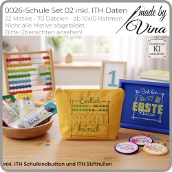 0026 – Schule Set 02 – ab 10x10 cm - inkl. ITH