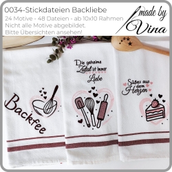 0034 – Stickdateien Backliebe - ab 10x10 Rahmen  0034 – Stickdateien Backliebe - ab 10x10 Rahmen