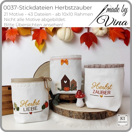 0037– Stickdateien Set Herbstzauber – ab 10x10 cm 
