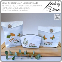 0050 – Stickdateien Lebensfreude – ab 10x10 cm 