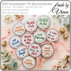 0057- ITH Blumenstecker und Texte für jeden Anlass