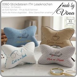  0060 Stickdateien ITH Leseknochen – 6 Motive – 54 Dateien