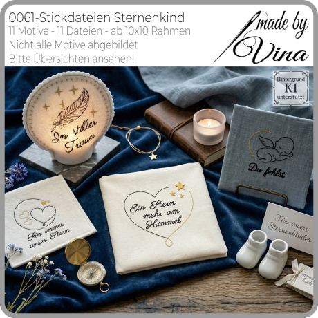 0061 Stickdateien Sternenkind – 11 Motive 