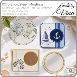 0070 –Stickdateien MugRugs - ab 13x18 