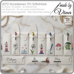 0072 – Stickdateien ITH Stifthüllen Stifte Motel