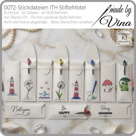 0072 – Stickdateien ITH Stifthüllen Stifte Motel