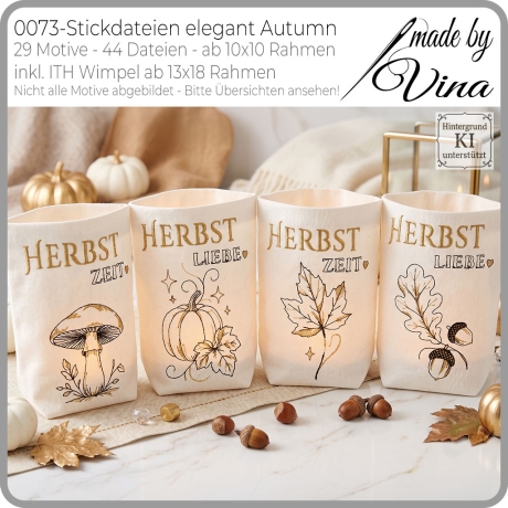 0073– Stickdateien Set elegantAutumn– ab 10x10 cm- ITH ab 13x18cm