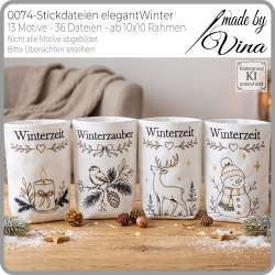 0073– Stickdateien Set elegantWinter– ab 10x10 cm
