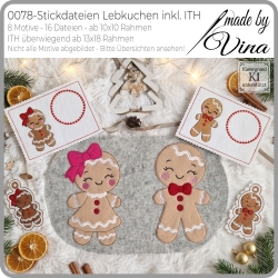0078 – Stickdateien Lebkuchen inkl. ITH, Applis und Doodle Applis