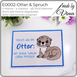 E0002 – Otter & Spruch – ab 10x10 cm  E0002 – Otter & Spruch – ab 10x10 cm
