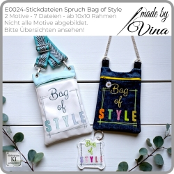 E0024 – Stickdateien Spruch Bag of Style E0024 – Stickdateien Spruch Bag of Style