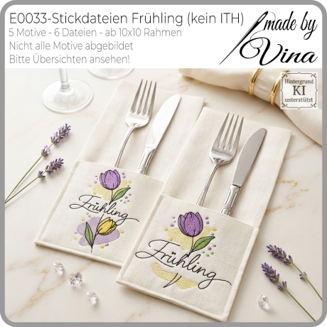 E0033- Stickdateien Frühling (kein ITH)