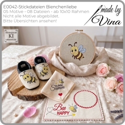 E0042 –Stickdateien Bienchenliebe