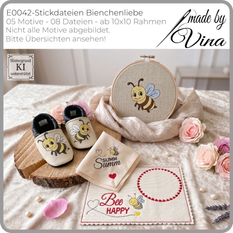 E0042 –Stickdateien Bienchenliebe