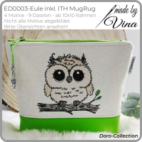 ED0003 –Eule im Scribble Stil – ab 10x10 cm 