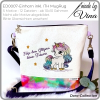 ED0007 –Einhorn im Scribble Stil inkl. ITH – ab 10x10 cm 