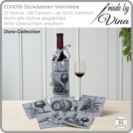 ED0018 – Stickdateien Weinliebe (Doro-Collection)
