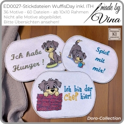 ED0027 – Stickdateien WuffisDay inkl. ITH - ab 10x10 Rahmen