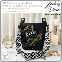 ED0034– Stickdateien Party - ab 10x10 Rahmen