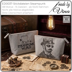 ED0037– Stickdateien Steampunk - ab 10x10 Rahmen