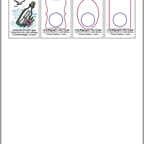 0024- Maritimes MugRug Set ITH – ab 13x18 Rahmen 