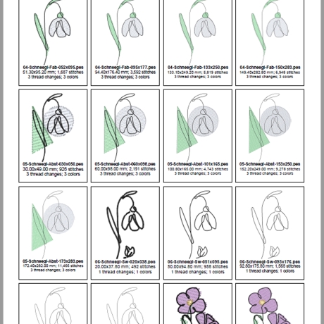 0010 - Monoline Blumen – ab 10x10 Rahmen - schöne Blumen