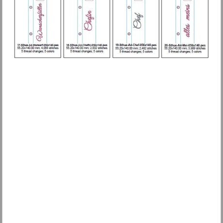 Stickdateien Set – ITH Stifthüllen Set 02 – für 13x18 Rahmen