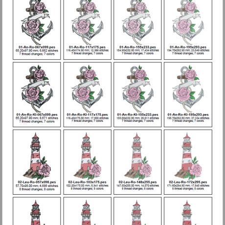 0023- Maritimes Scribbel Set 01 – ab 10x10 Rahmen 