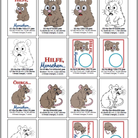 0033 – Stickdateien Menschenfreunde inkl. ITH - ab 10x10 Rahmen