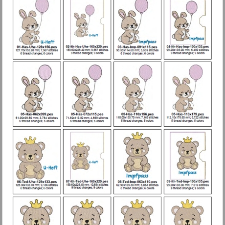 0043 – Stickdateien Babyset inkl. ITH Hüllen 
