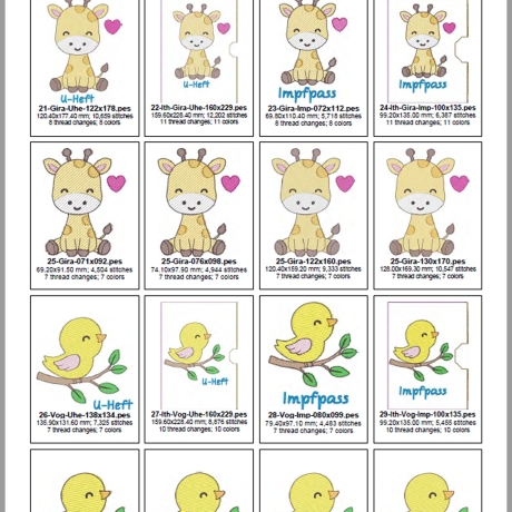 0043 – Stickdateien Babyset inkl. ITH Hüllen 