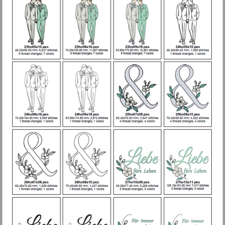0044– Stickdateien Hochzeit