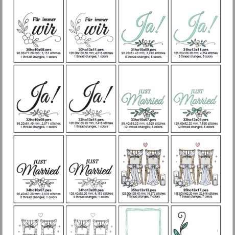 0044– Stickdateien Hochzeit