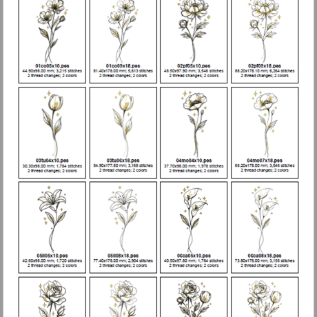  0059 - Stickdateien eleganzFlower inkl. ITH