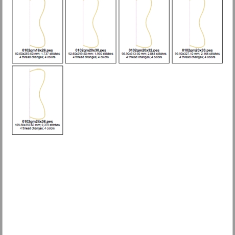  0060 Stickdateien ITH Leseknochen – 6 Motive – 54 Dateien
