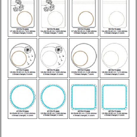 0070 –Stickdateien MugRugs - ab 13x18 