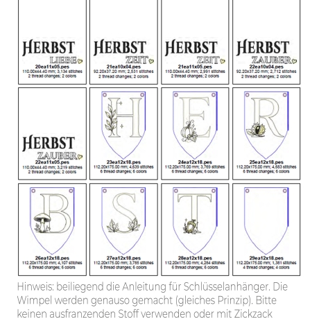 0073– Stickdateien Set elegantAutumn– ab 10x10 cm- ITH ab 13x18cm