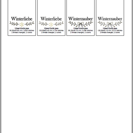 0073– Stickdateien Set elegantWinter– ab 10x10 cm