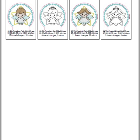 E0028 – Stickdateien Teelichthüllen Engel - ab 10x10 Rahmen