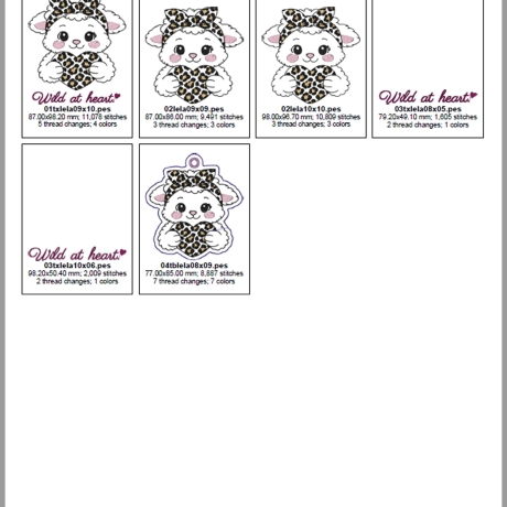 E0032 – Stickdateien Leo Lamm inkl. ITH Anhänger