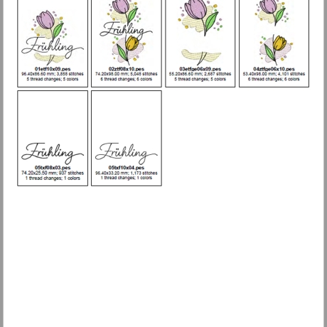 E0033- Stickdateien Frühling (kein ITH)
