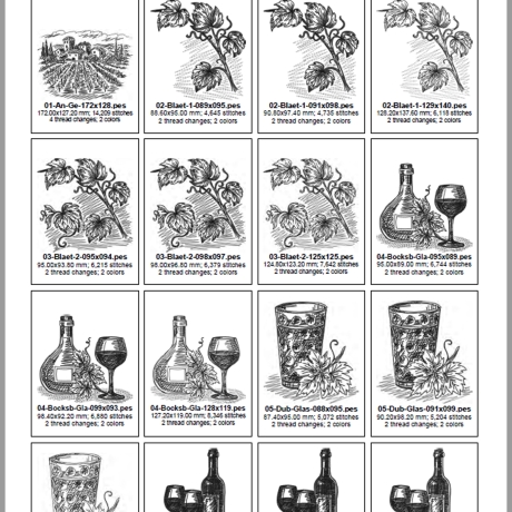ED0018 – Stickdateien Weinliebe (Doro-Collection)