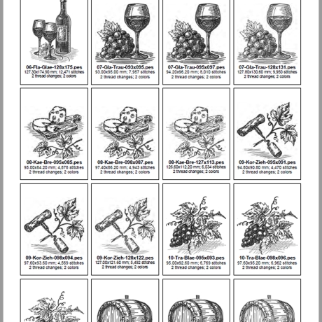 ED0018 – Stickdateien Weinliebe (Doro-Collection)