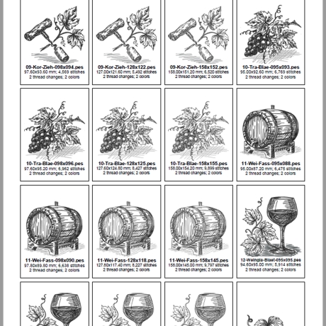 ED0018 – Stickdateien Weinliebe (Doro-Collection)